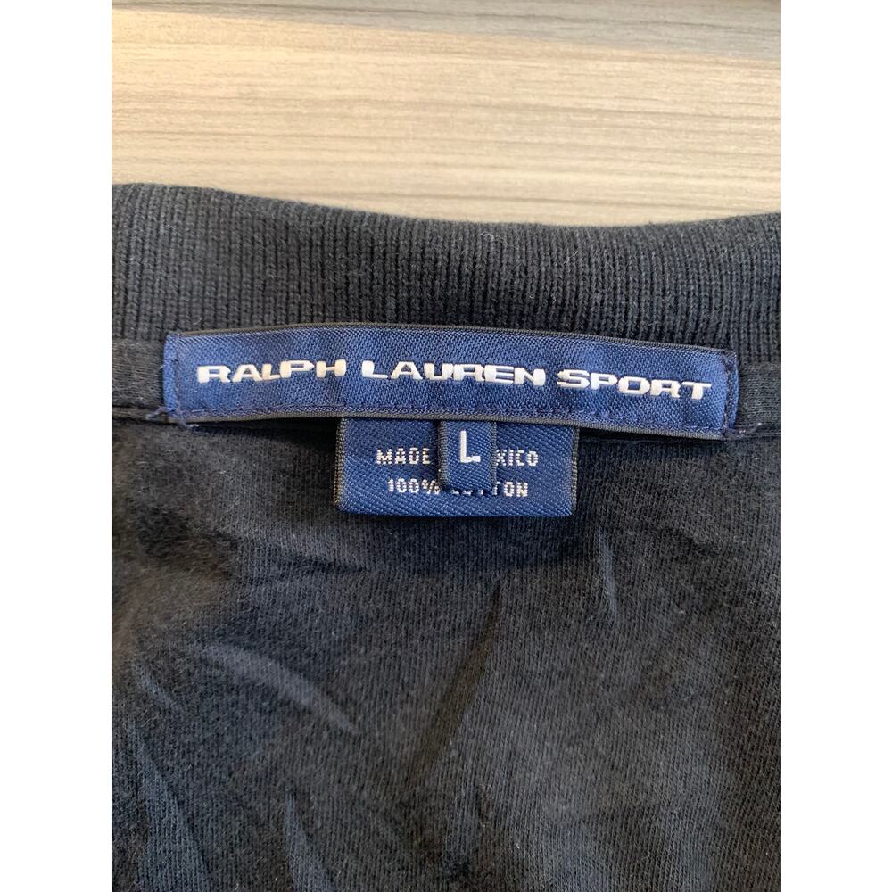 Ralph Lauren Sport Women's Polo Shirt Short Sleeves Solid Black Size Large - Picture 3 of 5